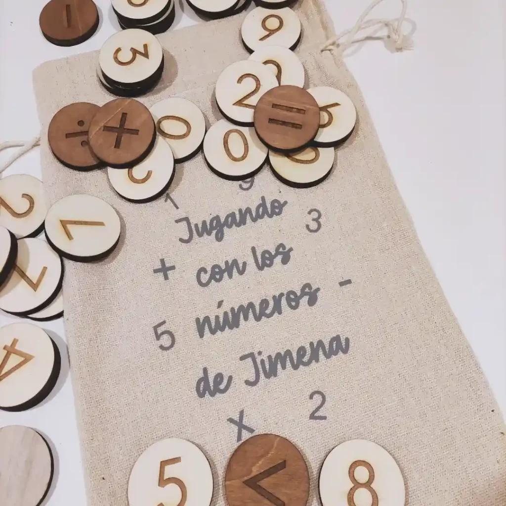 Detalle bolsa de numeros Jimena